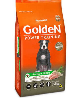 Ração Seca PremieR Pet Golden Power Training Cães Adultos Frango e Arroz